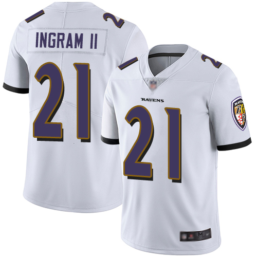 Baltimore Ravens Limited White Men Mark Ingram II Road Jersey NFL Football #21 Vapor Untouchable->youth nfl jersey->Youth Jersey